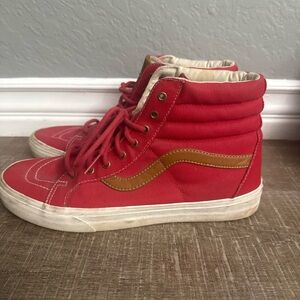Vans Red and Brown Skateboard Shoes Size 12